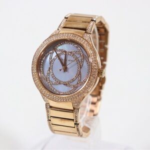 MK Kerry MK3481 gold-tone stainless steel watch with mother-of-pearl dial